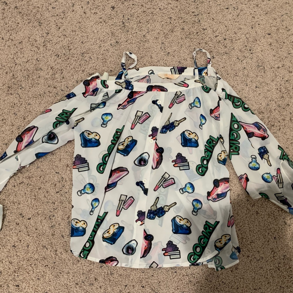SHEIN| Cool material shoulder-off top size (XS/S)